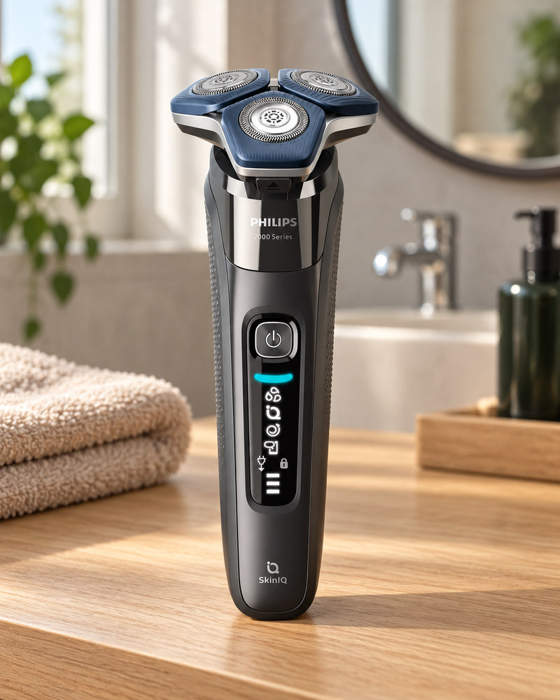 Philips Shaver Series 7000 S7887/35 sobre a bancada do banheiro